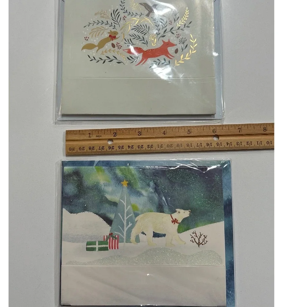 2 Christmas Delighted Shadowbox Cards Up With Paper Light‎ Up Pop Up Greeting
